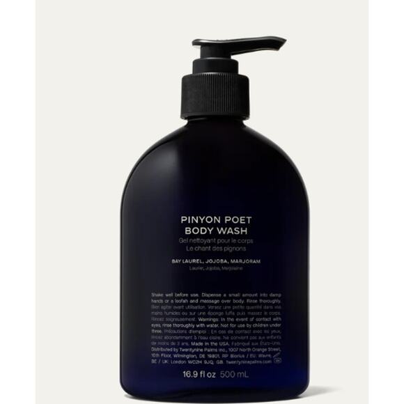 NIB Twentynine Palms Pinyon Poet Body Wash 16.9 oz Bay Laurel, Jojoba, Marjoram - Picture 3 of 3